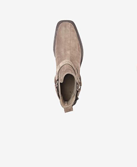 Kadın Vizon Süet Hakiki Deri Chelsea Bot