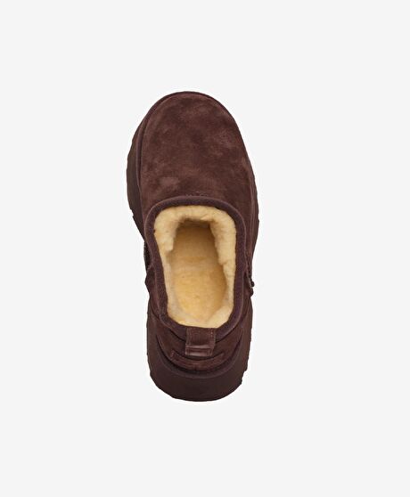 Kadın Kahverengi Süet Hakiki Deri Topuklu Bot