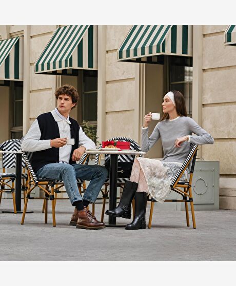 Kadın Siyah Hakiki Deri Topuklu Çizme