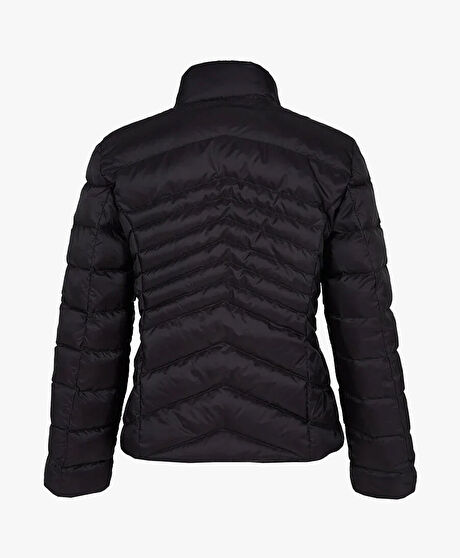 Kadın Siyah Suya Dayanıklı Kaz Tüyü Mont