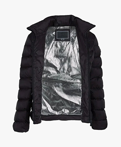 Kadın Siyah Suya Dayanıklı Kaz Tüyü Mont