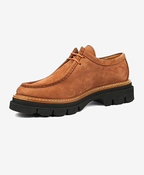 Kadın Tarçın Nubuk Hakiki Deri Oxford Ayakkabı