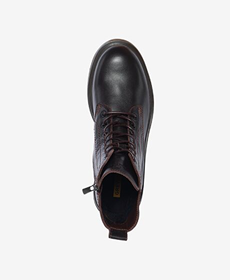 Kadın Kahverengi Hakiki Deri Topuklu Bot