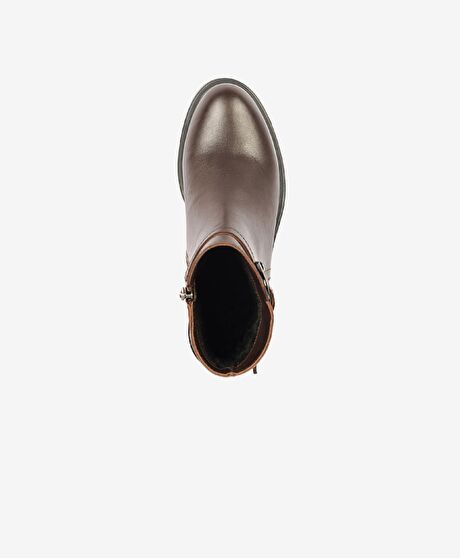 Kadın Kahverengi Hakiki Deri Chelsea Bot