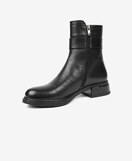 Kadın Siyah Hakiki Deri Chelsea Bot