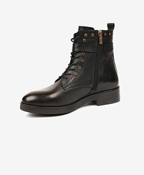 Kadın Siyah Hakiki Deri Chelsea Bot