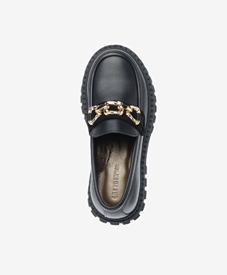 Kız Çocuk Siyah Hakiki Deri Ayakkabı