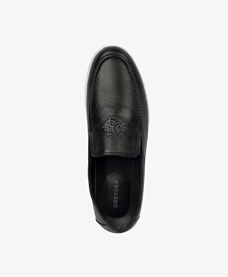 Erkek Siyah Hakiki Deri Loafer Ayakkabı