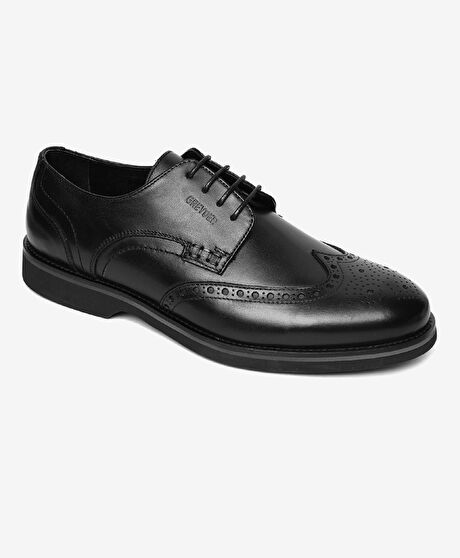 Erkek Siyah Hakiki Deri Klasik Ayakkabı