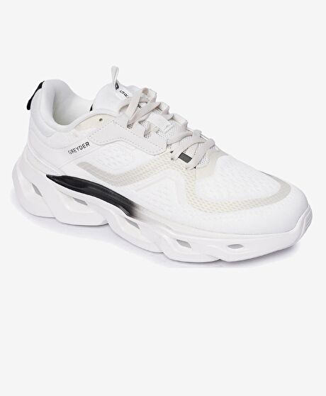 Erkek Beyaz Siyah Spor Ayakkabı