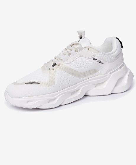 Erkek Beyaz Siyah Spor Ayakkabı