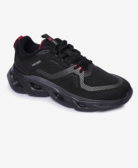 Erkek Siyah Kırmızı Spor Ayakkabı