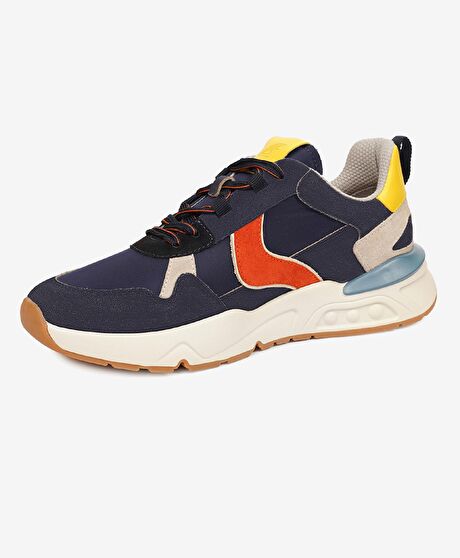 Erkek Lacivert Hakiki Deri Spor Ayakkabı