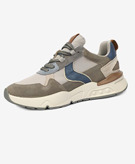 Erkek Gri Hakiki Deri Spor Ayakkabı