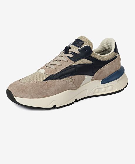 Erkek Koyu Vizon Hakiki Deri Spor Ayakkabı