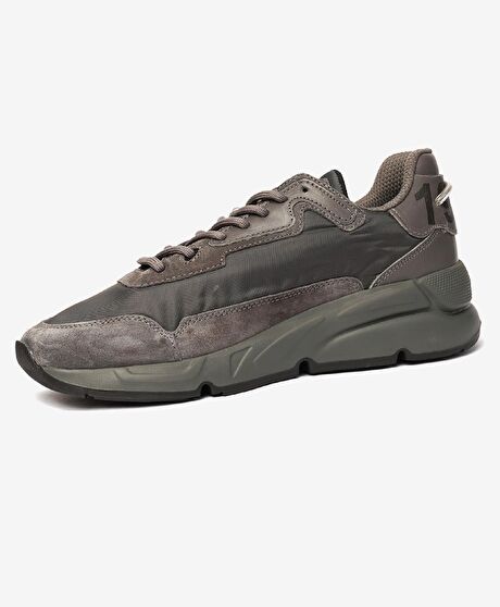 Erkek Koyu Gri Hakiki Deri Spor Ayakkabı