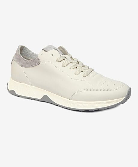 Erkek Kirli Beyaz Hakiki Deri Spor Ayakkabı