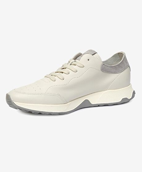 Erkek Kirli Beyaz Hakiki Deri Spor Ayakkabı