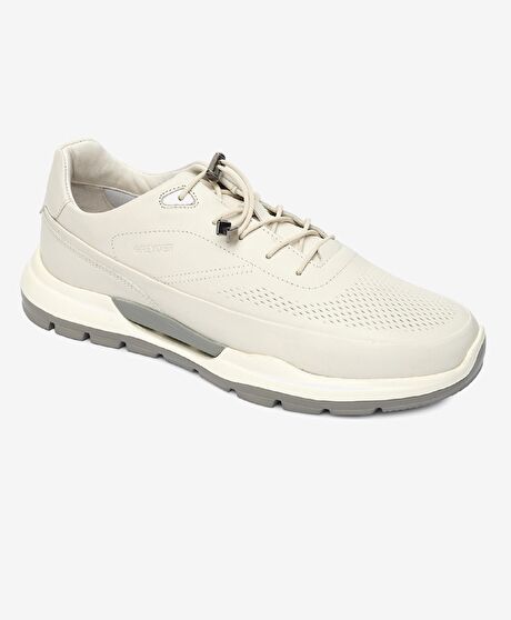 Erkek Kirli Beyaz Hakiki Deri Spor Ayakkabı