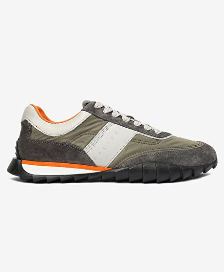 Erkek Koyu Gri Hakiki Deri Spor Ayakkabı