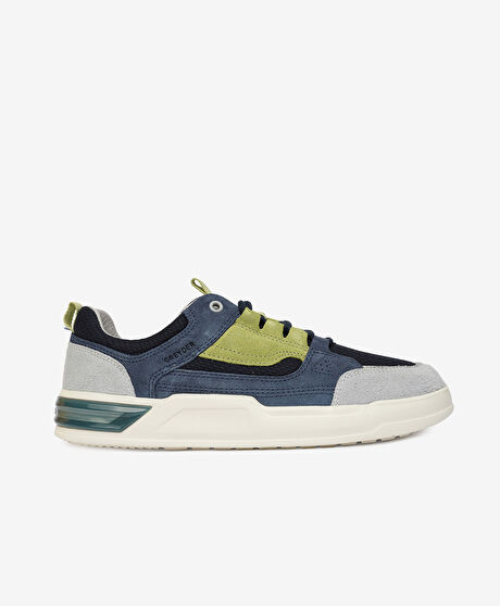 Erkek İndigo Hakiki Deri Sneaker Ayakkabı