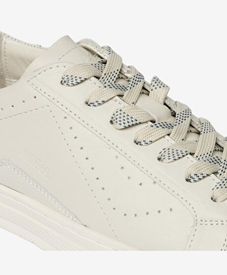 Erkek Beyaz Hakiki Deri Sneaker Ayakkabı
