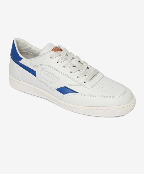 Erkek Kirli Beyaz Hakiki Deri Spor Ayakkabı