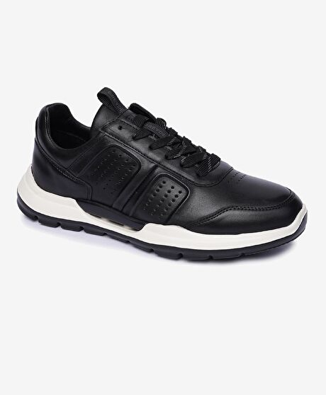 Erkek Siyah Hakiki Deri Casual Ayakkabı