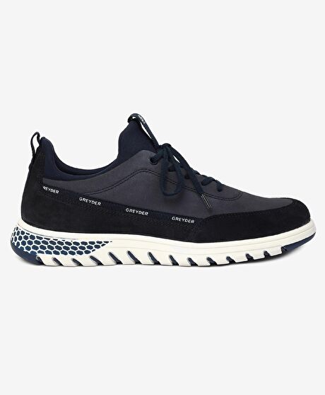 Erkek Açık Lacivert Hakiki Deri Sneaker Ayakkabı