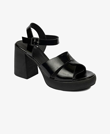 Kadın Siyah Hakiki Deri Sandalet