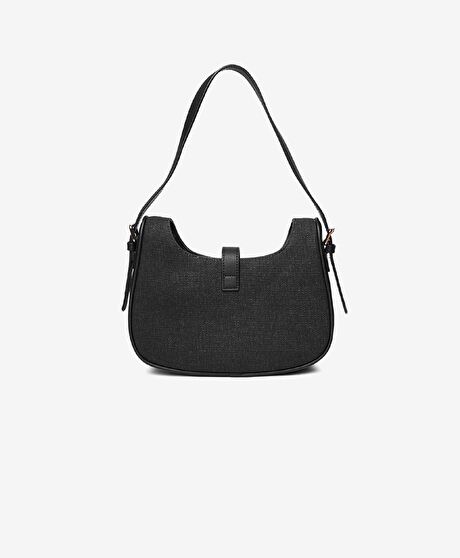 Kadın Siyah Tek Bölmeli Kol Çantası