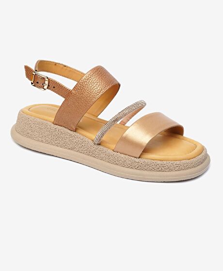 Kadın Bakır Hakiki Deri Sandalet