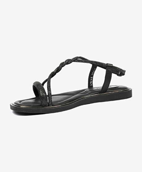 Kadın Siyah Hakiki Deri Sandalet