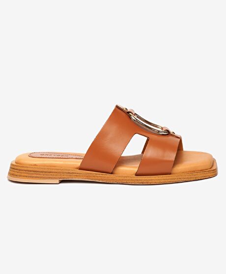 Kadın Taba Hakiki Deri Terlik