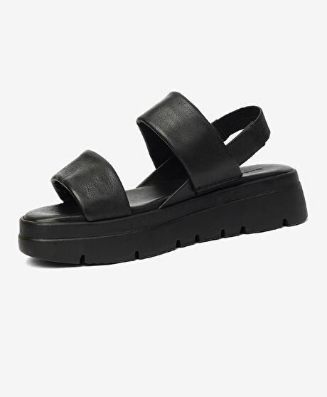 Kadın Siyah Hakiki Deri Sandalet