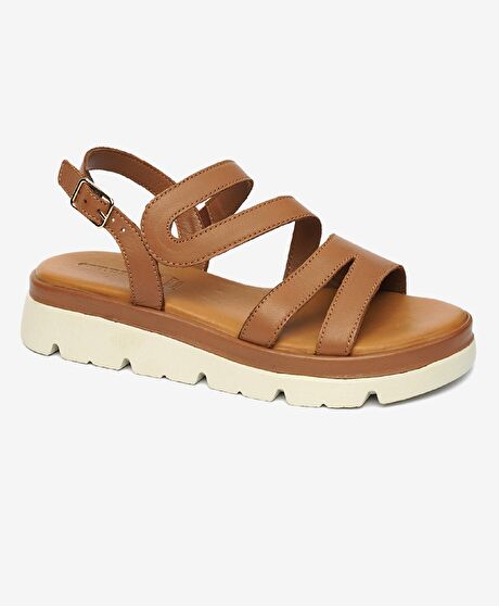 Kadın Taba Hakiki Deri Sandalet