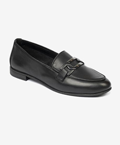 Kadın Siyah Hakiki Deri Casual Ayakkabı