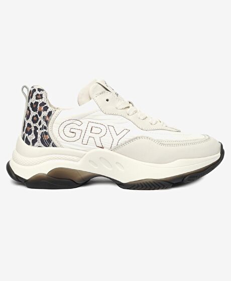 Kadın Kirli Beyaz Hakiki Deri Spor Ayakkabı