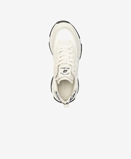 Kadın Kirli Beyaz Hakiki Deri Spor Ayakkabı