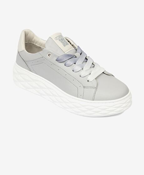 Kadın Açık Mavi Hakiki Deri Sneaker Ayakkabı