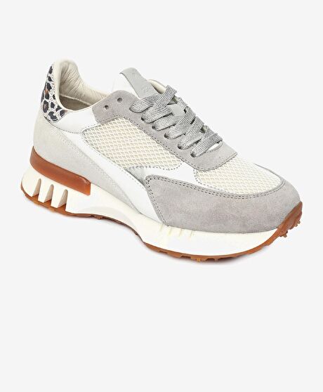 Kadın Gri Hakiki Deri Spor Ayakkabı