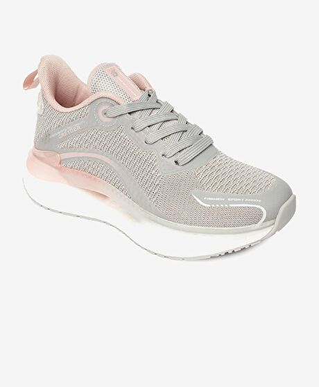 Kadın Açık Gri Pudra Spor Ayakkabı