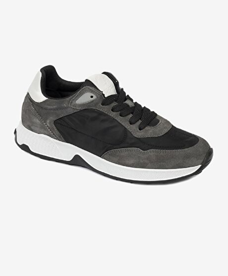 Kadın Antrasit Hakiki Deri Spor Ayakkabı