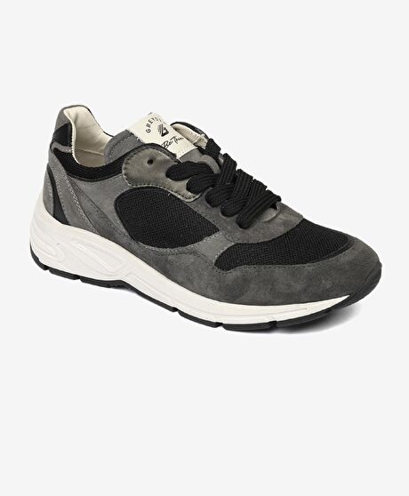 Kadın Antrasit Hakiki Deri Spor Ayakkabı