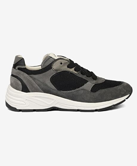 Kadın Antrasit Hakiki Deri Spor Ayakkabı