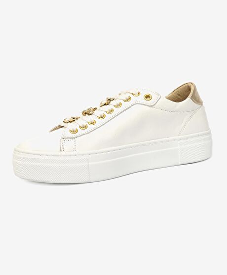 Kadın Beyaz Hakiki Deri Sneaker Ayakkabı