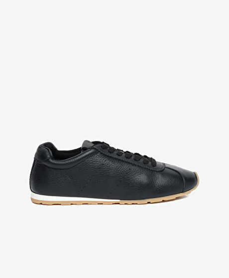 Kadın Siyah Hakiki Deri Sneaker Ayakkabı