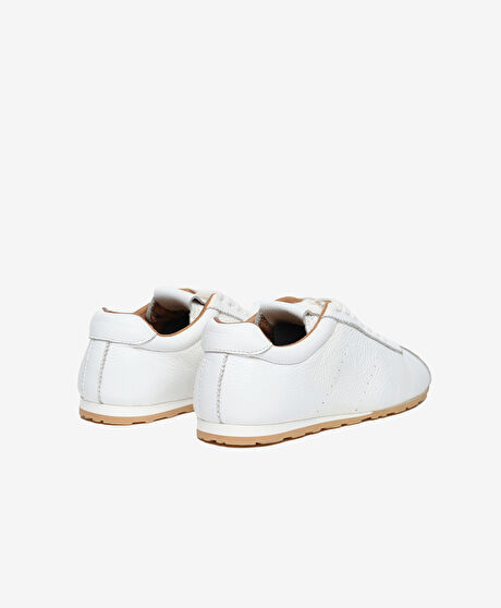 Kadın Beyaz Hakiki Deri Sneaker Ayakkabı