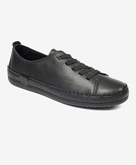 Kadın Siyah Hakiki Deri Casual Ayakkabı