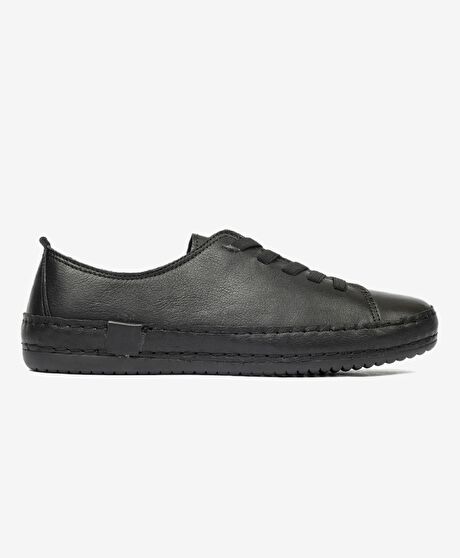 Kadın Siyah Hakiki Deri Casual Ayakkabı